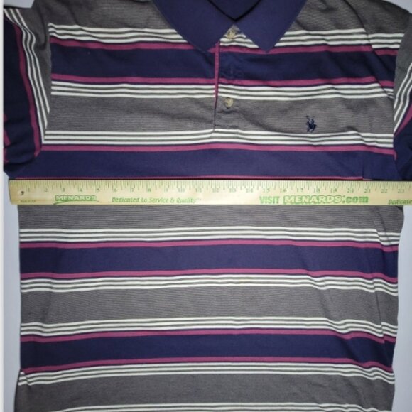 Knights of The Round Table Mens Multicolored Stripes Short Sleeve Polo Size 2XLT - Picture 11 of 12